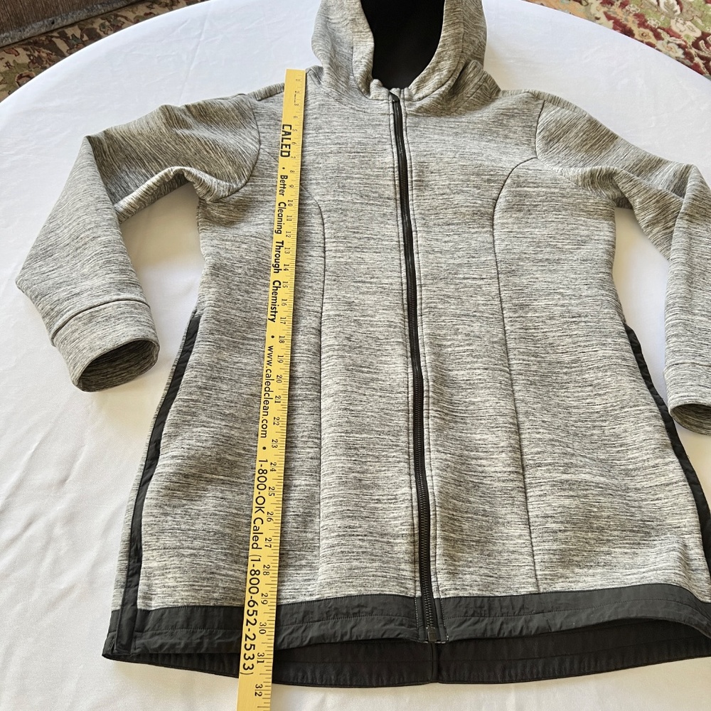 Lululemon Pick Your Path Hooded Jacket Gray Black Size 12 - Picture 13 of 16